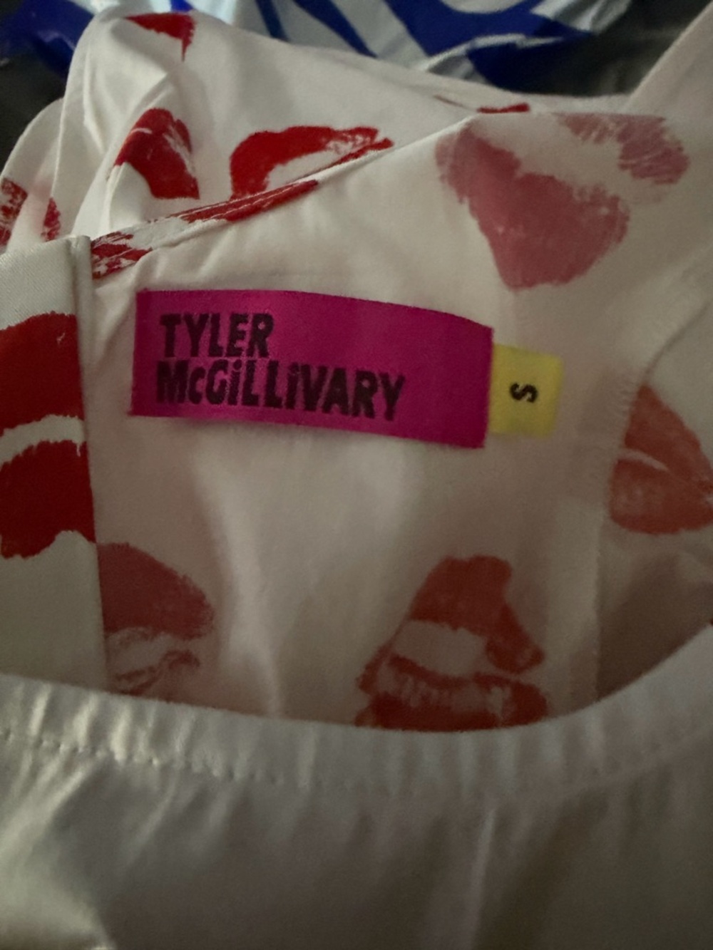 Tyler McGillivary Lipstick Stain Long Sleeve Babydoll Mini Dress - Picture 8 of 9